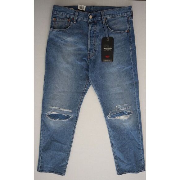 Levi's Premium 501 Men's Sz 33x32 Blue '93 Straight Leg Button Fly Jeans $98 - Picture 1 of 11